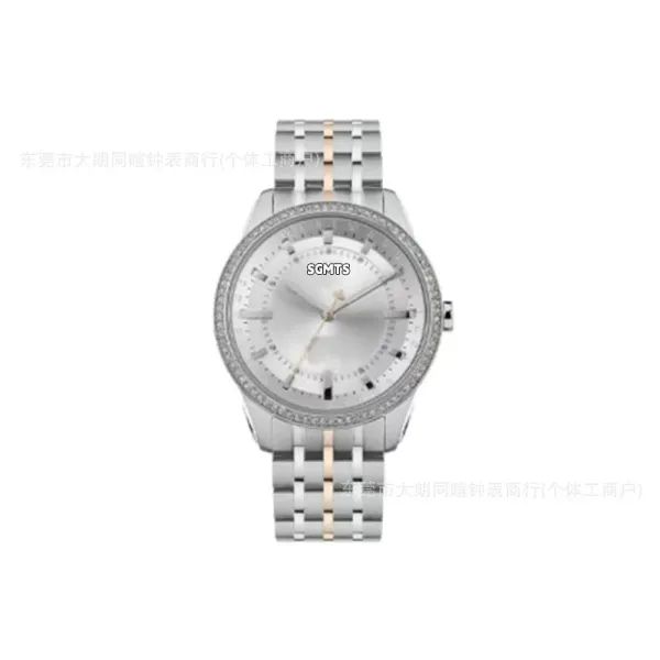 Design Crystal-Bezel Two-Tone Stainless Steel Watch Silver Watches - 1