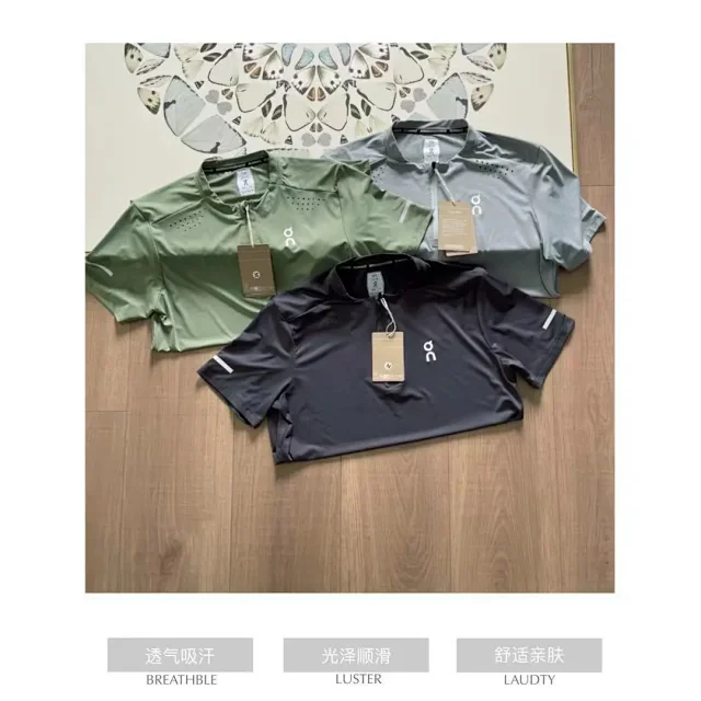 On T-Shirts Men's short-sleeve half-zip running T-shirt product detail image 12