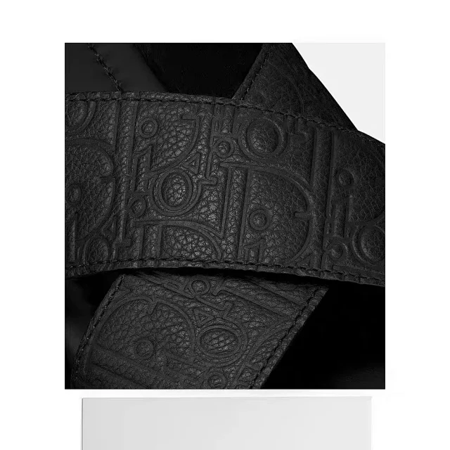 Dior Sandals Cross-strap slides with Oblique pattern product detail image 5