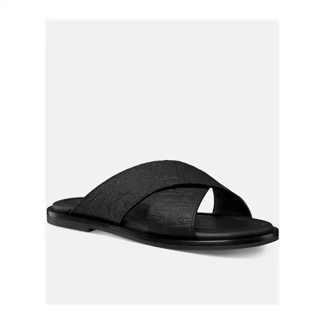 Dior Sandals Cross-strap slides with Oblique pattern product detail image 3
