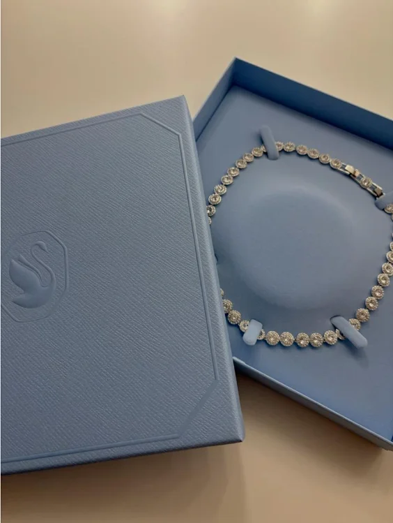 Swarovski Jewelry Crystal Halo Link Necklace product detail image 1