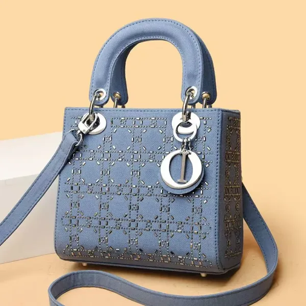 Dior Lady Dior Silver Perforated Leather Handbag - 16