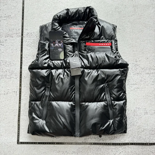Prada Down Jackets LR-HX026 hooded puffer jacket with chest zip pocket product detail image 1