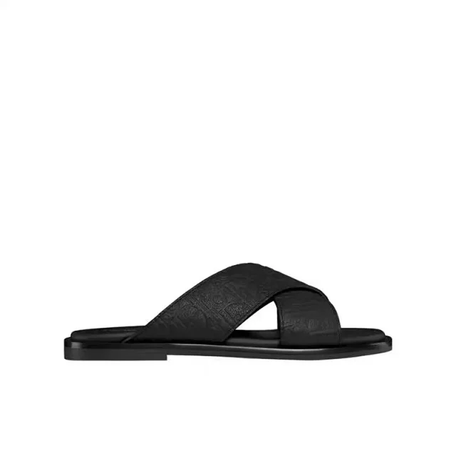 Dior Sandals Cross-strap slides with Oblique pattern product detail image 4