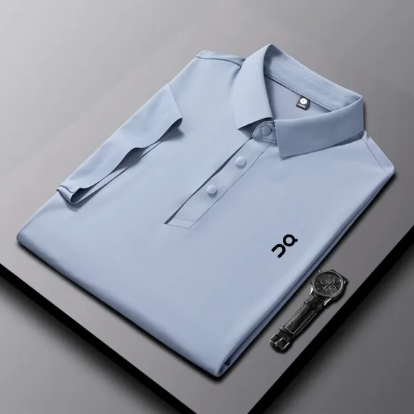 Design Polo Shirt Navy with Minimalist Logo Tops Polo - 3