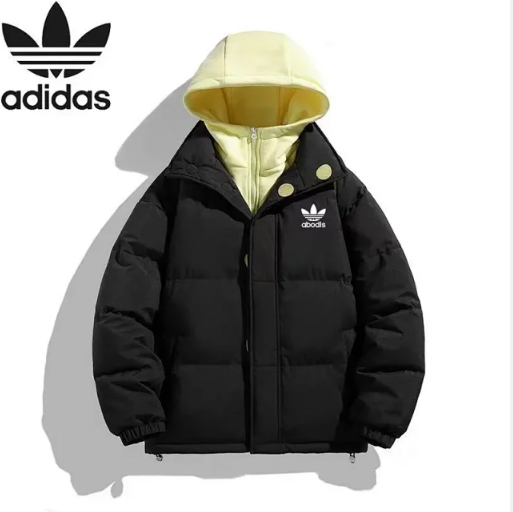 Adidas Originals Puffer Hooded Jacket Black / White Down Jacket - 10