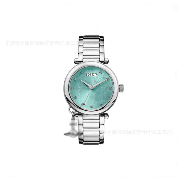 Design SGTMS Aqua Mother-of-Pearl Dial Stainless Steel Watch Watches - 1
