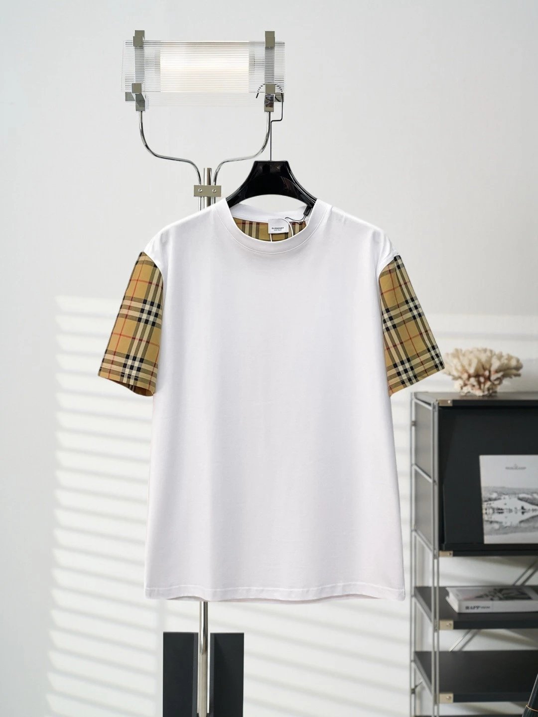 Burberry Shirts Short-Sleeve Polo Shirt with Equestrian Knight or B Monogram Embroidery — 23