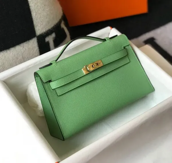 Hermès Mini Kelly II Green Epsom Leather Handbag - 1