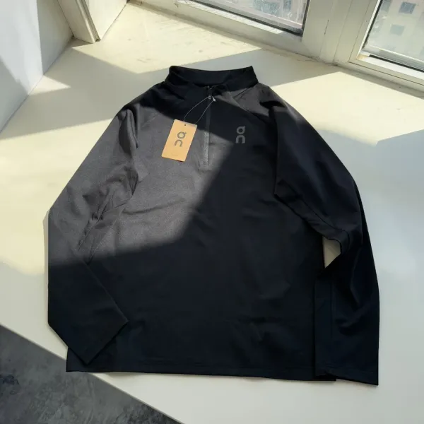 On Running Half-Zip Performance Top Black Activewear - 6