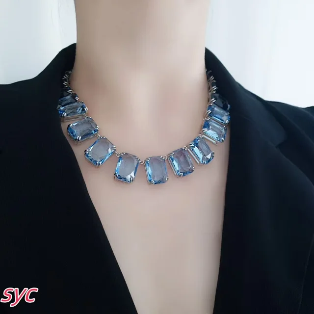 Swarovski Jewelry Crystal Halo Link Necklace product detail image 4