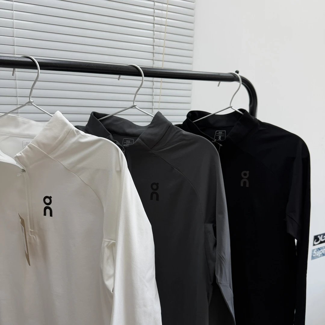 On Running Half-Zip Performance Top Black Activewear - 5