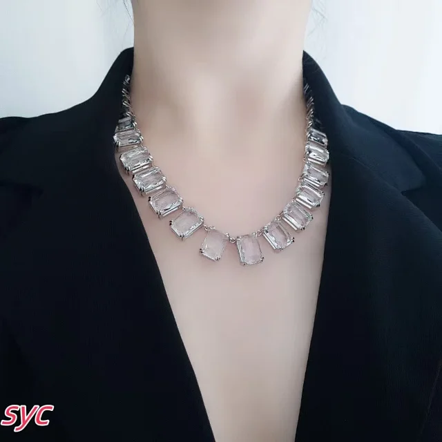 Swarovski Jewelry Crystal Halo Link Necklace product detail image 6