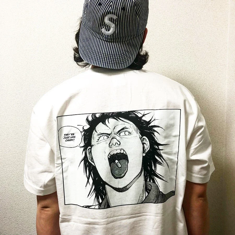 supreme 2019 FW AKIRA PILL TEE阿基拉联名药丸短袖吃药漫画人物照片T恤