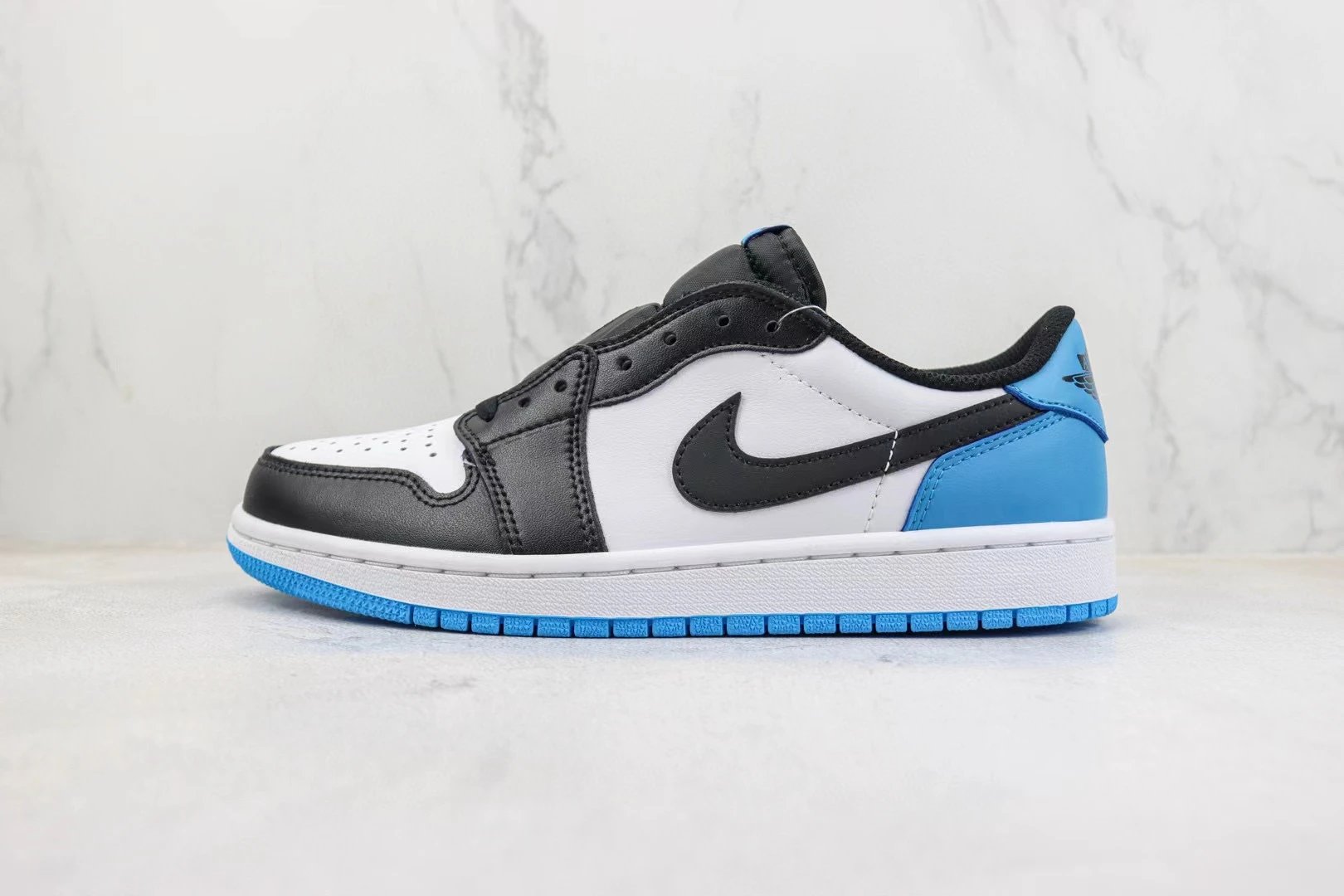 Jordan 1 Low Shoes — black and white blue CZ0790-104 colorway — USFans Spreadsheet photo