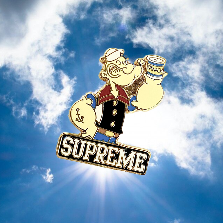 supreme popeye co-branded brooch trend badge ins netroots same models