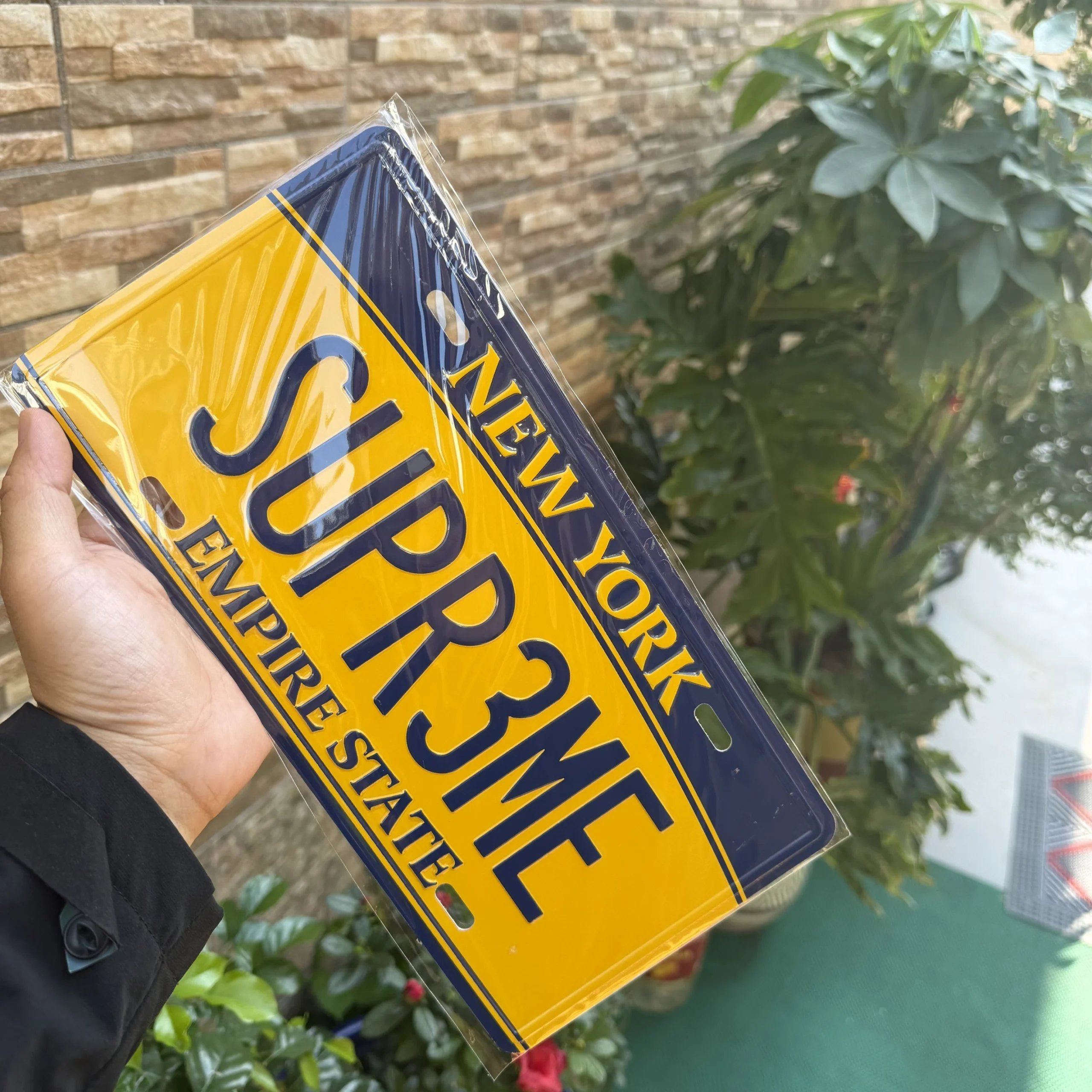 Supreme 25SS Aluminum New York License Plate