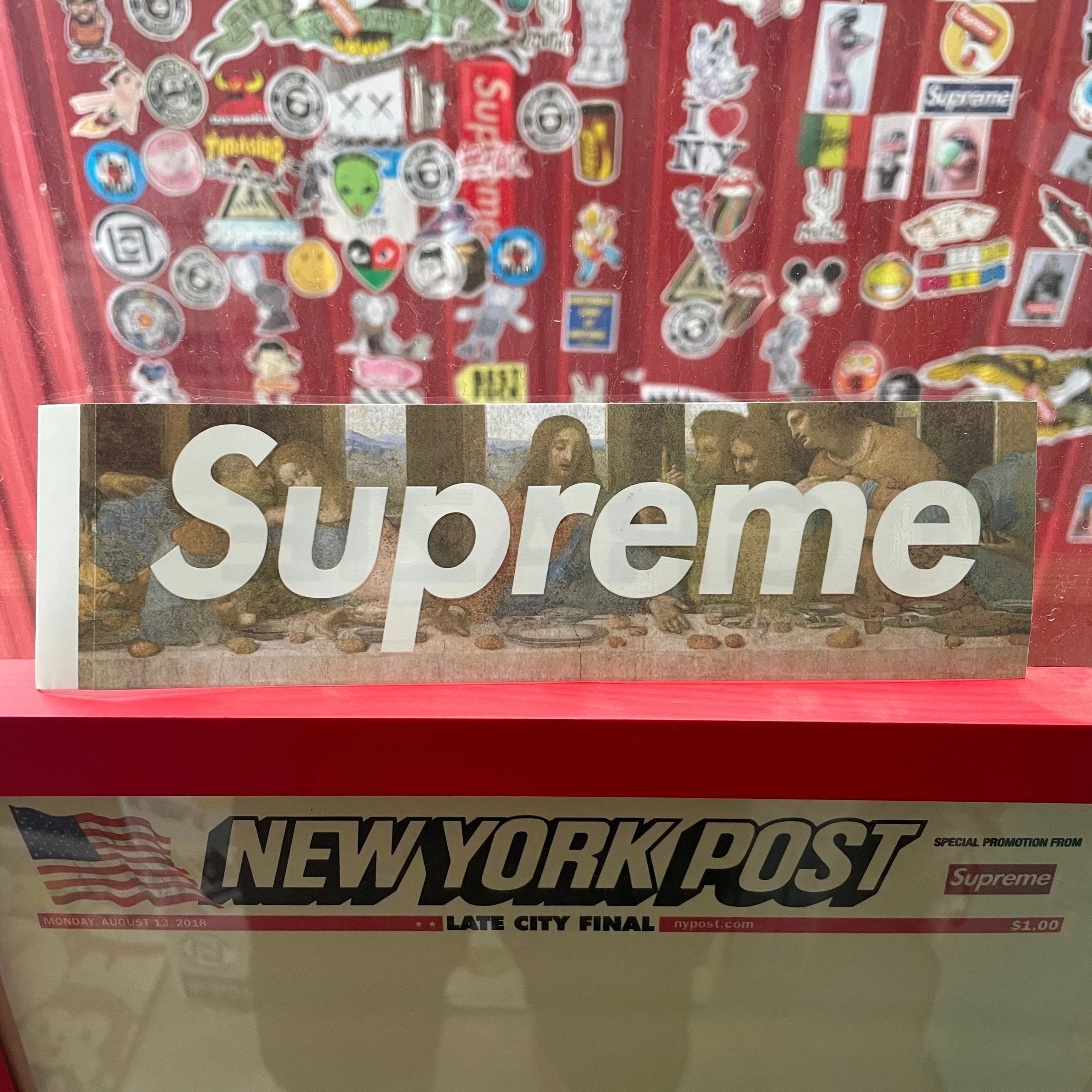 Trendy Supreme Milan Sticker Opening Limited Edition Stickers Boxlogomilan Last Supper Stickers
