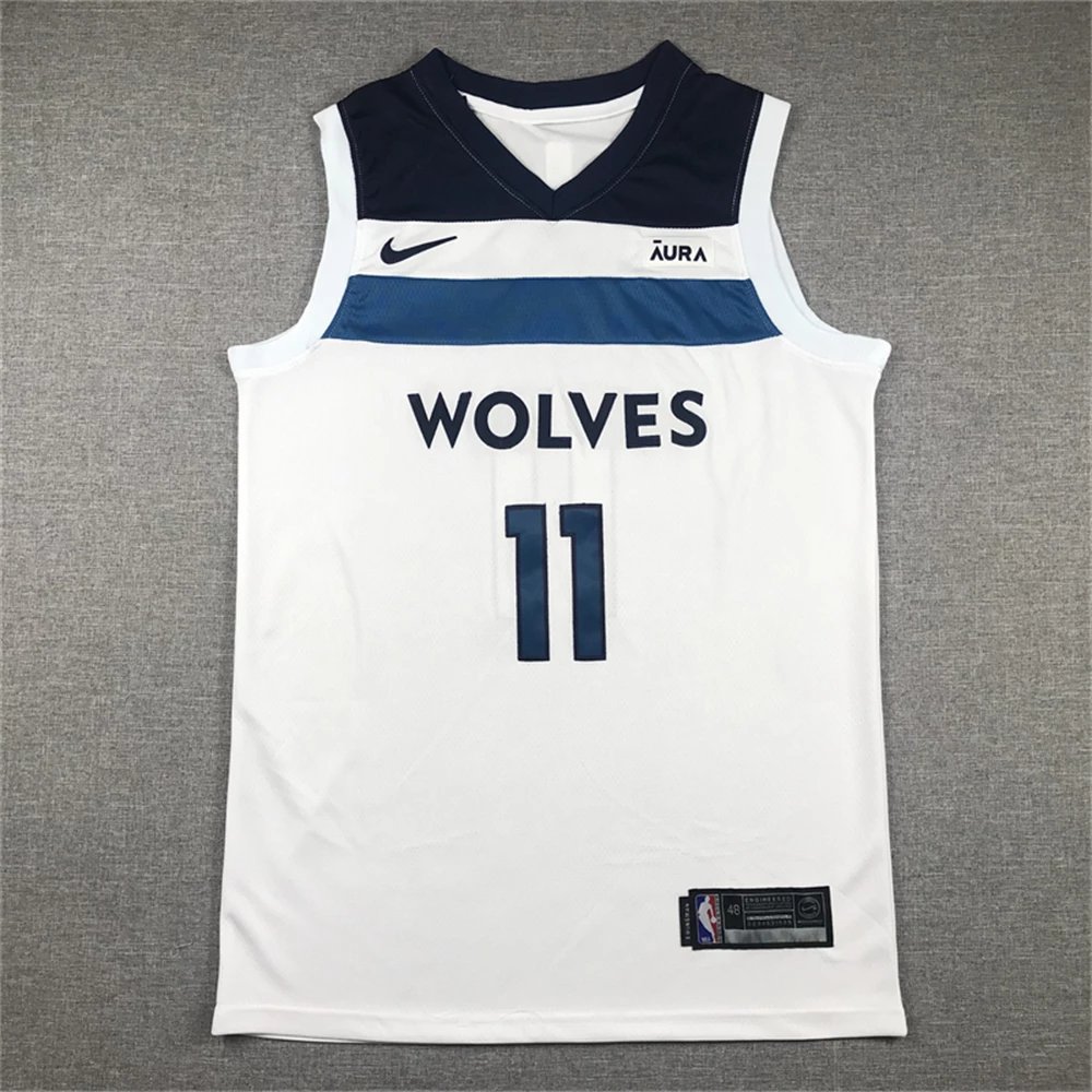 Embroidered Forest Wolves No. 11 White Nazred City Edition Jersey Alexander Walker American Men's Basketball Jacket