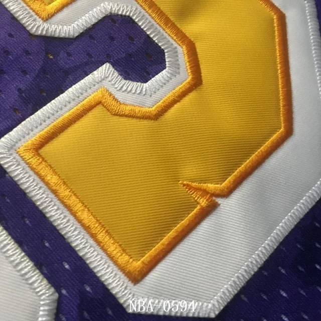 Bape x Mitchell & Ness Lakers ABC Basketball Swingman Jersey Yellow