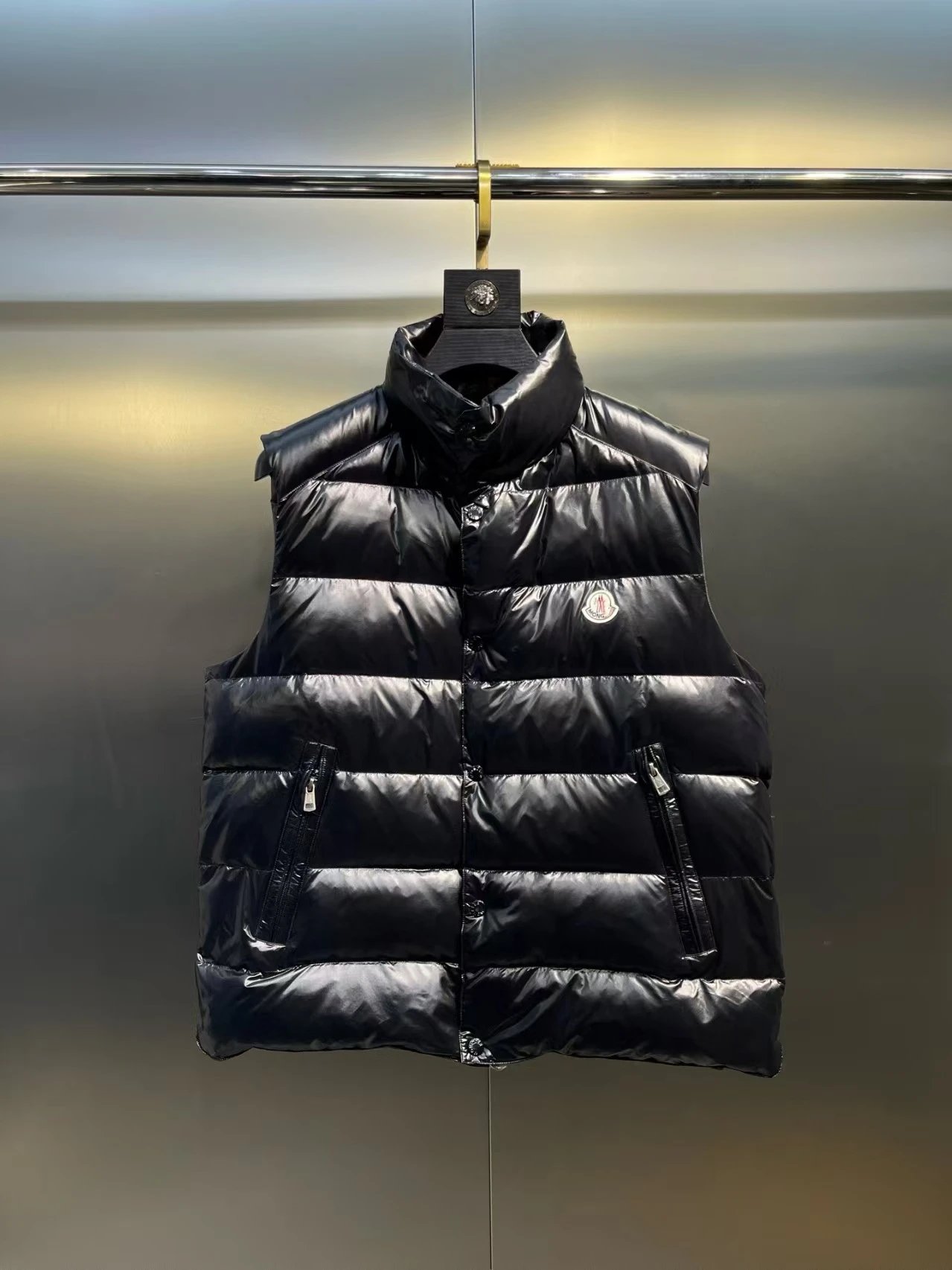 Moncler Velvet Down Jacket Dusty Pink Outerwear - 7