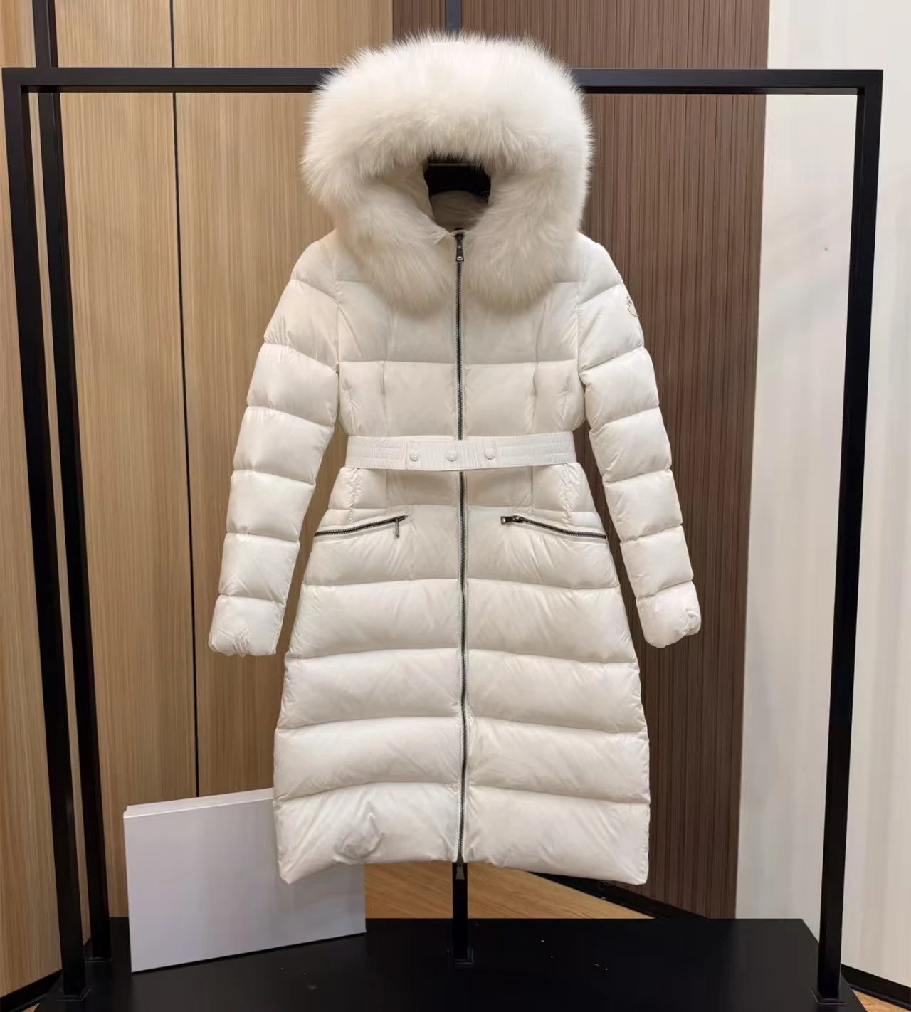 Moncler Velvet Down Jacket Dusty Pink Outerwear - 13