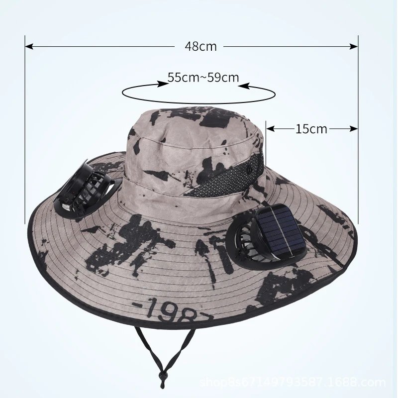 Unbranded Hats Solar-Powered Fan Sun Hat image 5