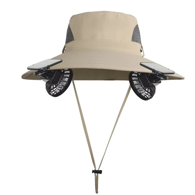 Unbranded Hats Solar-Powered Fan Sun Hat — 12