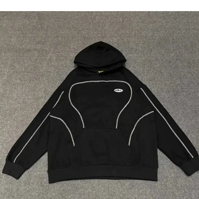 Corteiz Hoodies & Sweatshirts Pullover Hoodie with Contrast Piping and CRTZ Back Print product detail image 1