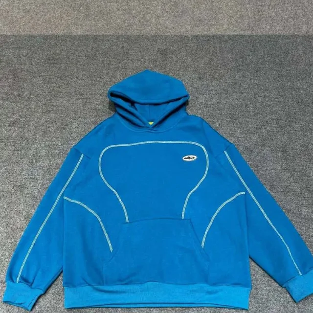 Corteiz Hoodies & Sweatshirts Pullover Hoodie with Contrast Piping and CRTZ Back Print product detail image 2
