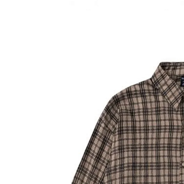 RFAUSNITY Shirts Plaid Long-Sleeve Button-Up Shirt with Chest Pocket product detail image 5