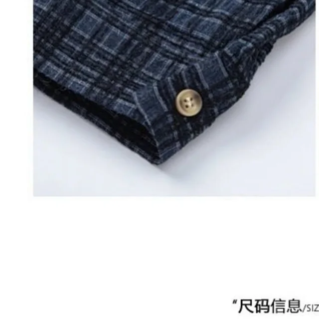 RFAUSNITY Shirts Plaid Long-Sleeve Button-Up Shirt with Chest Pocket product detail image 19