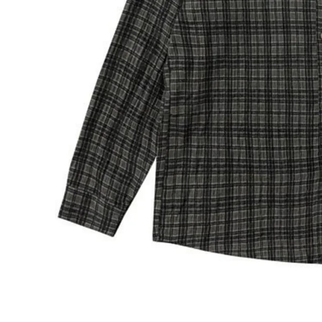 RFAUSNITY Shirts Plaid Long-Sleeve Button-Up Shirt with Chest Pocket product detail image 14