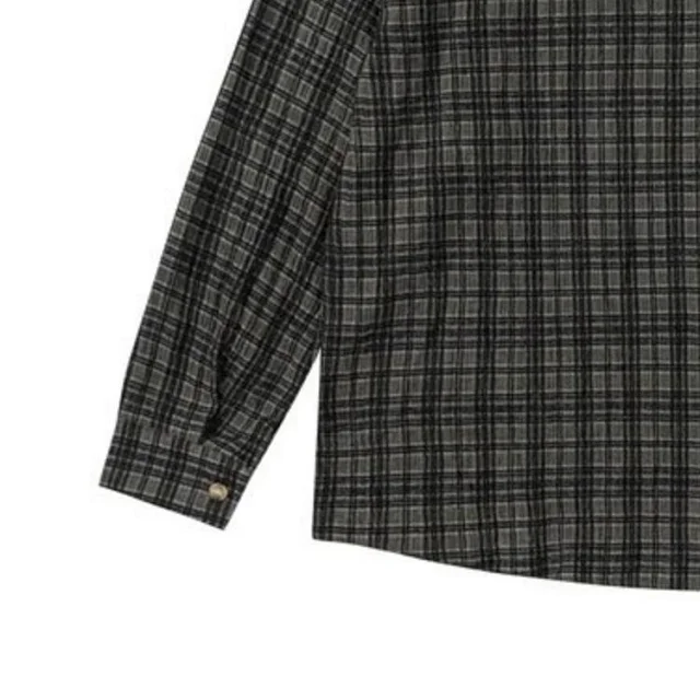 RFAUSNITY Shirts Plaid Long-Sleeve Button-Up Shirt with Chest Pocket product detail image 16