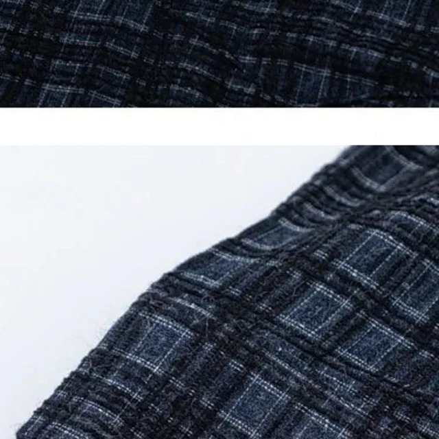 RFAUSNITY Shirts Plaid Long-Sleeve Button-Up Shirt with Chest Pocket product detail image 25