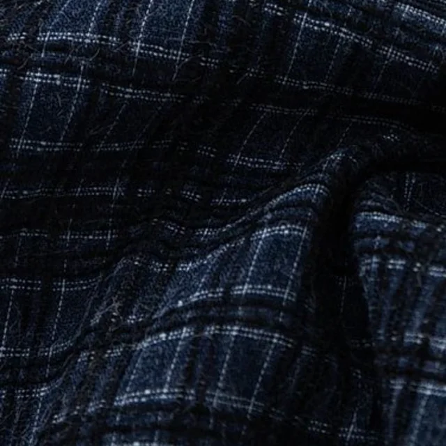 RFAUSNITY Shirts Plaid Long-Sleeve Button-Up Shirt with Chest Pocket product detail image 29