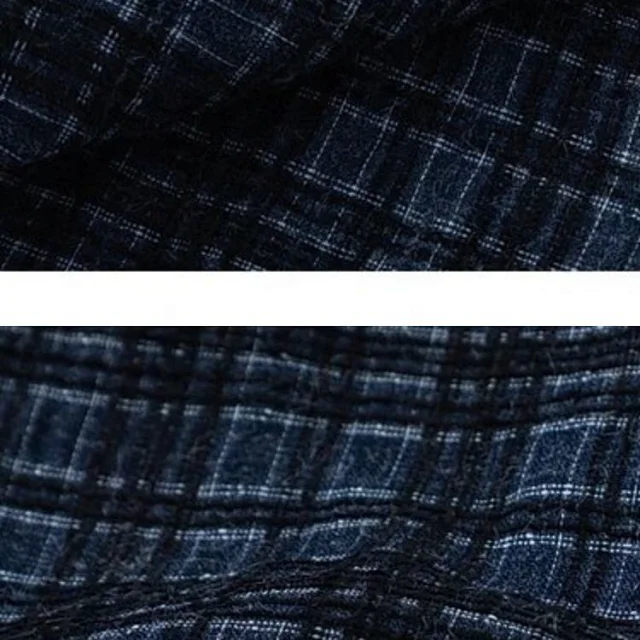 RFAUSNITY Shirts Plaid Long-Sleeve Button-Up Shirt with Chest Pocket product detail image 28