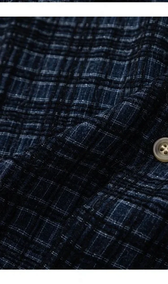 RFAUSNITY Shirts Plaid Long-Sleeve Button-Up Shirt with Chest Pocket product detail image 30