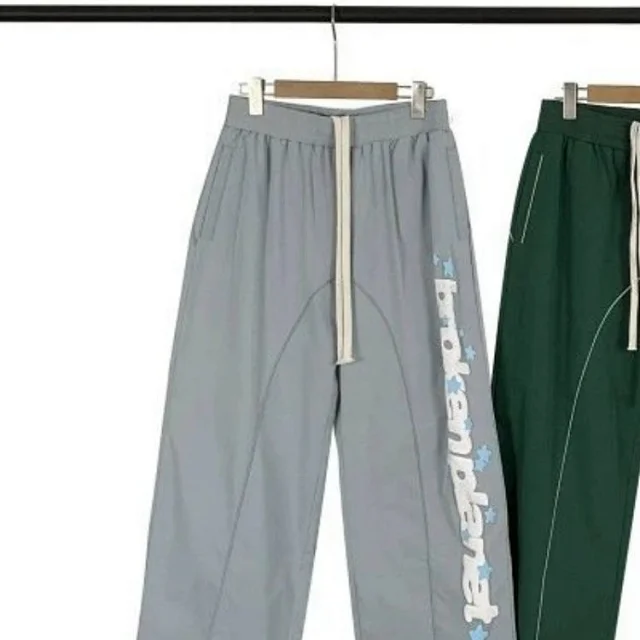 Broken Planet Trousers Drawstring straight-leg graphic product detail image 2