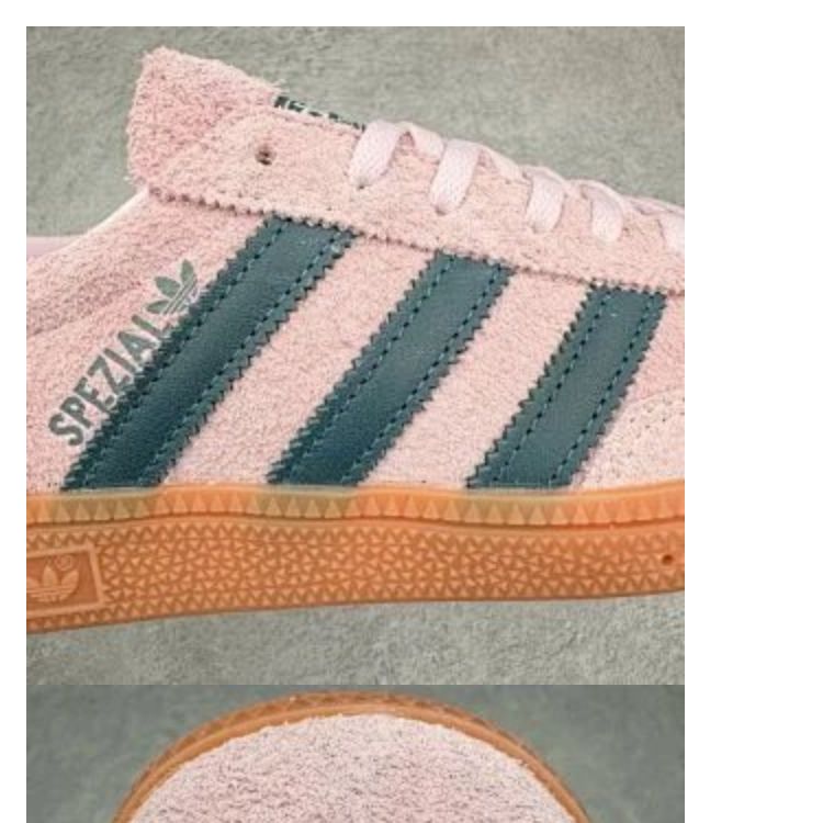 Adidas Spezial Pink Suede Teal Stripe Retro Sneakers