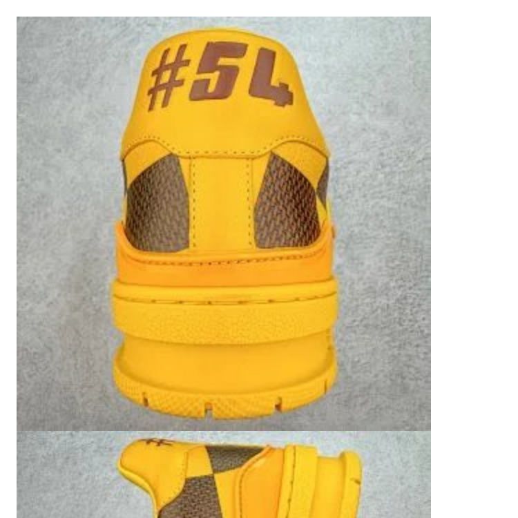 Louis Vuitton Yellow Checkerboard Low Top Skate Sneakers