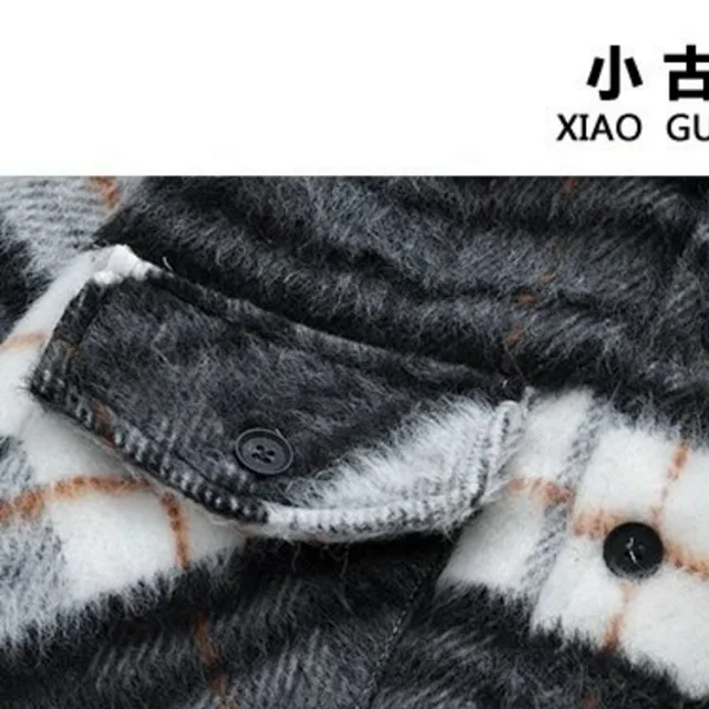 Unbranded Jackets Plaid fleece shirt jacket with chest pockets product detail image 1
