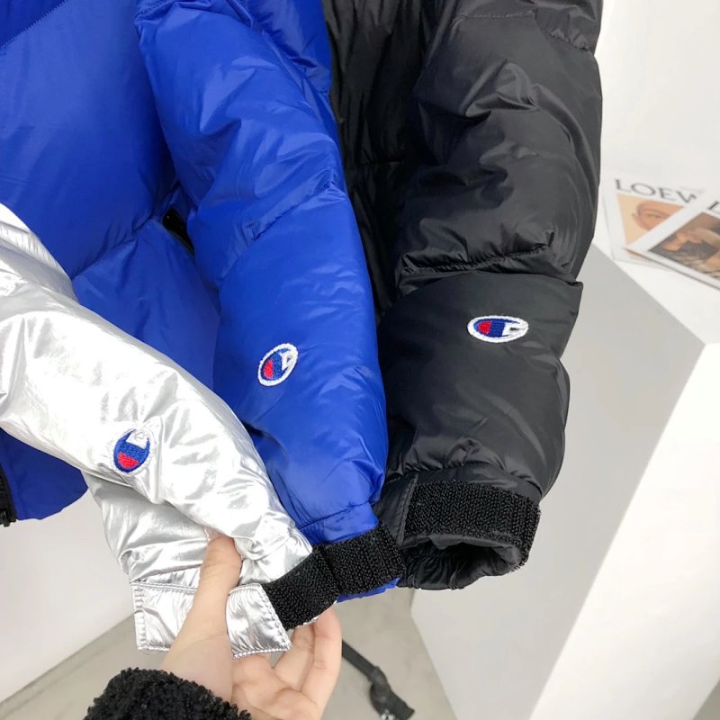 出口韩国库存男女同款champion冠军韩国代购版羽绒服