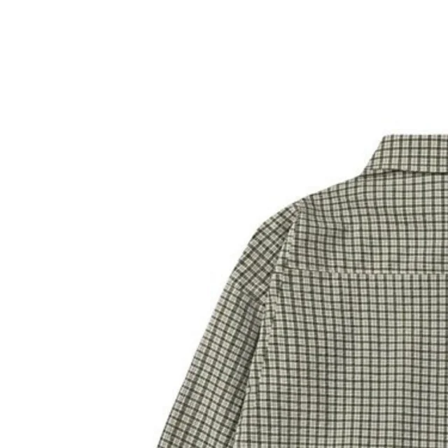 Unbranded Shirts Long-Sleeve Checkered Button-Up Shirt with Decorative Tie product detail image 7