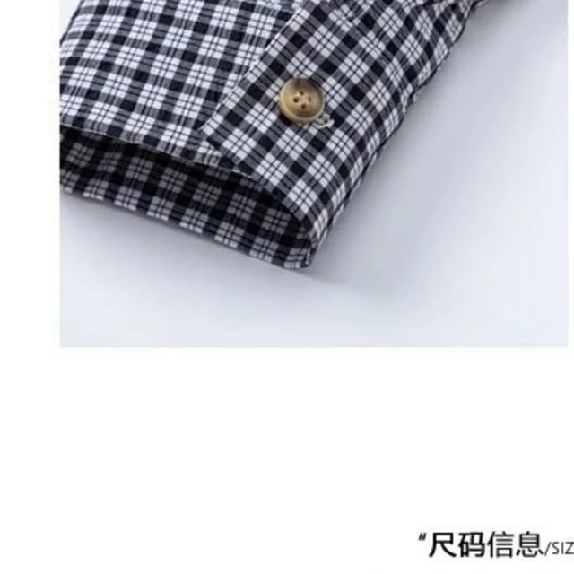 Unbranded Shirts Long-Sleeve Checkered Button-Up Shirt with Decorative Tie product detail image 15