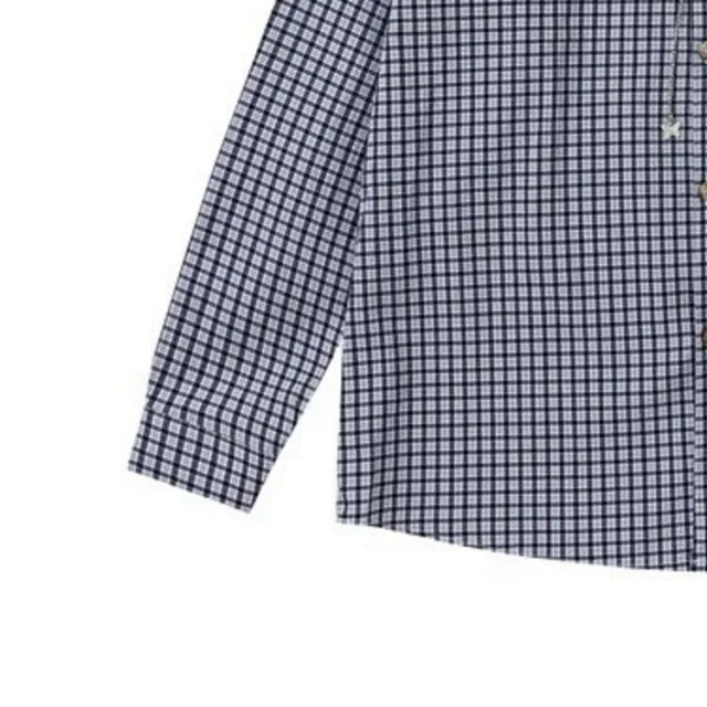 Unbranded Shirts Long-Sleeve Checkered Button-Up Shirt with Decorative Tie product detail image 10