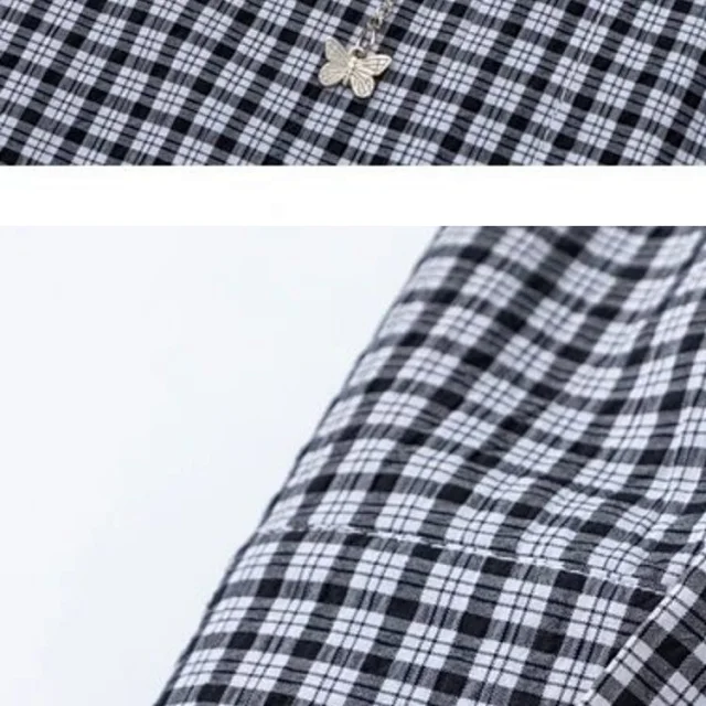 Unbranded Shirts Long-Sleeve Checkered Button-Up Shirt with Decorative Tie product detail image 21