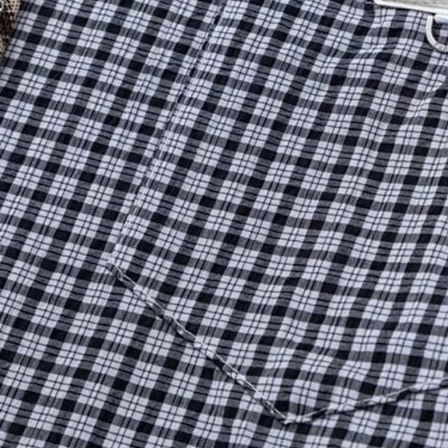 Unbranded Shirts Long-Sleeve Checkered Button-Up Shirt with Decorative Tie product detail image 25