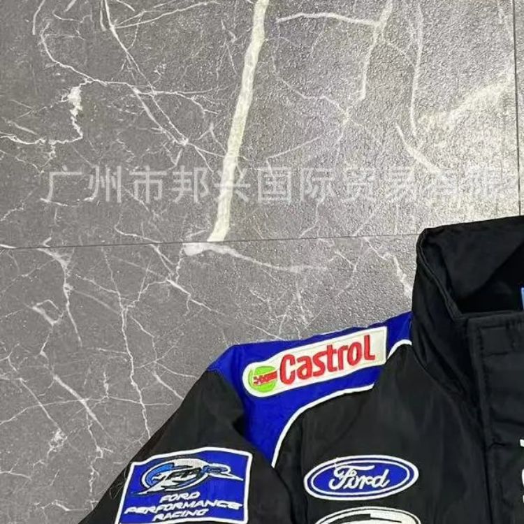 Lamborghini Racing-Style Full-Zip Track Jacket Black - 23
