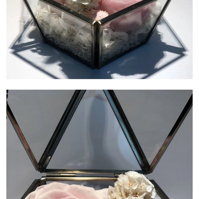 甜小萌纯手工精巧永生玫瑰花玻璃摆件送女生礼物 生日礼物